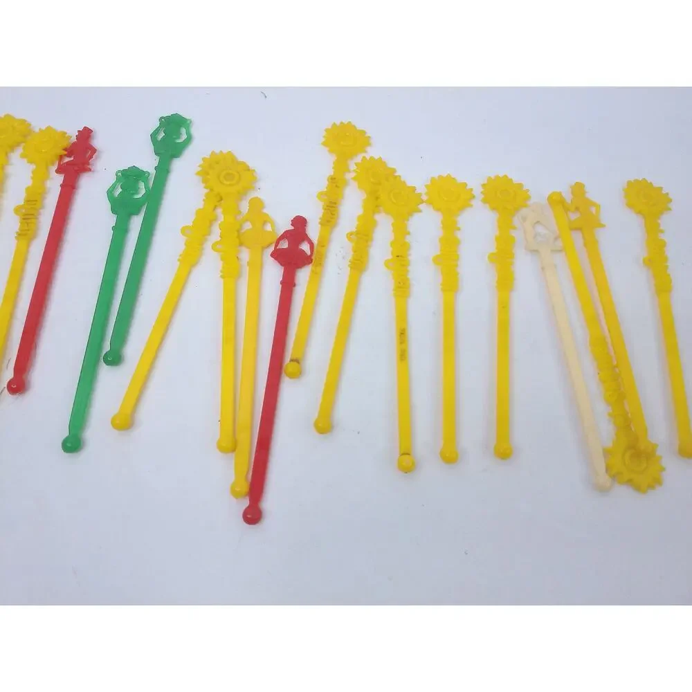 Vintage El San Juan Multicolor Swizzle Stirrers Set of 18